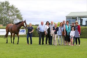 Scappare with her owners after winning at Mornington on New Year's Day